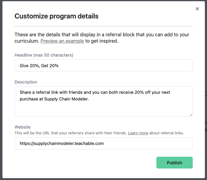 Teachable Referral Program Setup