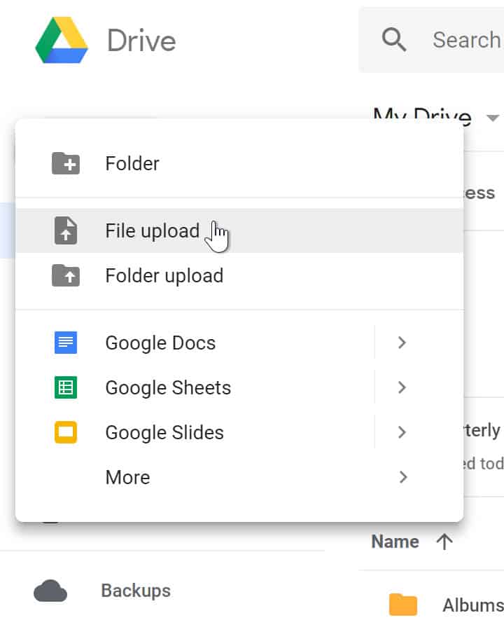 Upload Audio Files to Google Drive